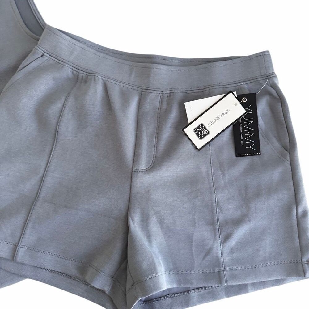 Cable & Gauge 2 PC Shorts Set NWT Periwinkle Blue sz Medium Sleeveless - Picture 5 of 13